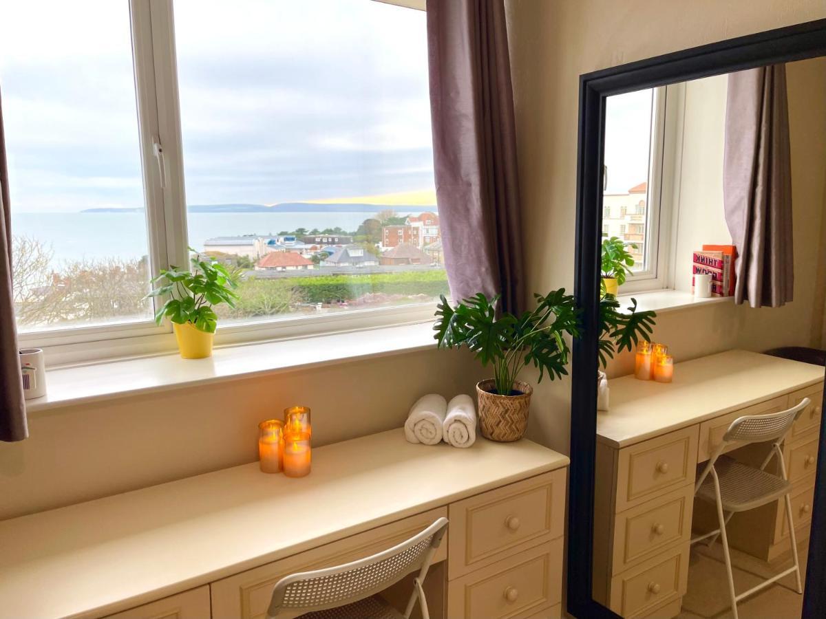 Sea View Family Stay By Beach Gym & Parking Bournemouth Kültér fotó